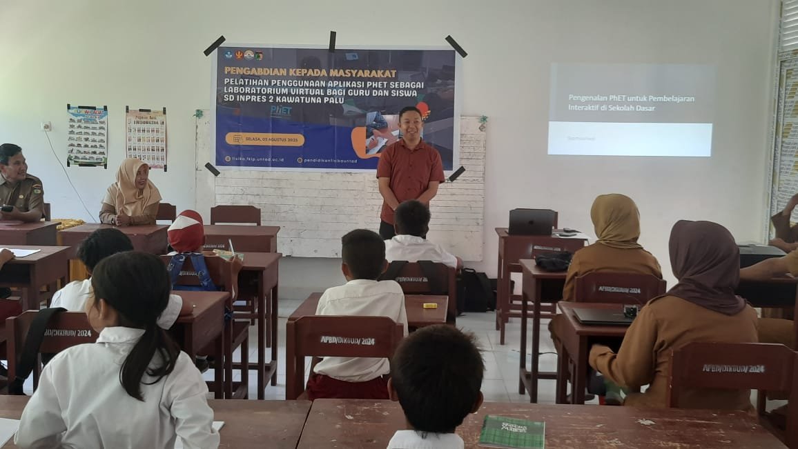 Pengabdian Pelatihan Penggunaan Aplikasi PhET sebagai Laboratorium Virtual bagi Guru dan Siswa SD Inpres 2 Kawatuna Palu