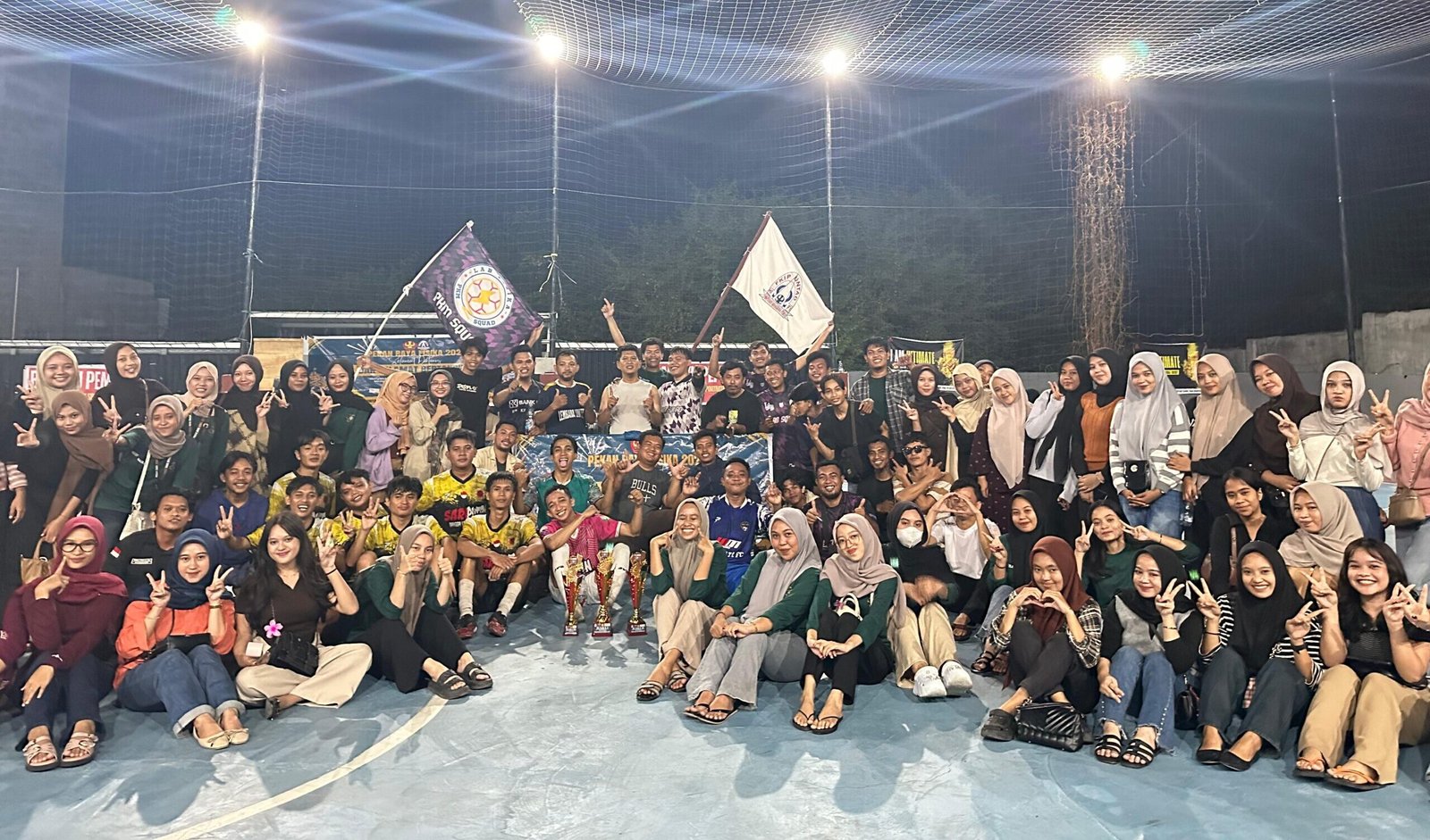 Pertandingan Volly dalam Pekan Raya Fisika 2025 oleh HIMAFI Universitas Tadulako